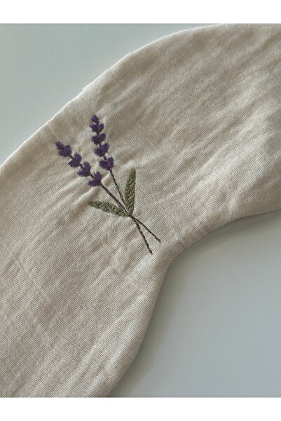 SUNYOGA Lavender Meditation Eye Pillow – Large Size (for Savasana & Sleep) Embroidered Powder Color