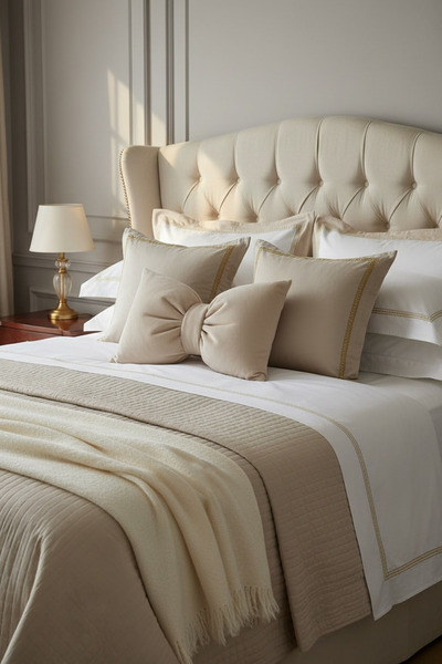 FARCY Bow-Shaped Decorative Pillow with Inner Filling Bow Ribbon Pillow Throw Pillow Cushion