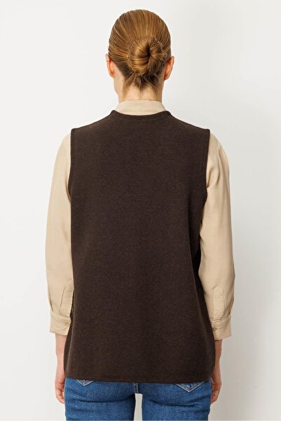 Desen 25044 Tri̇ko Çeli̇k Örgü Anne Yelek