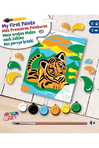 Sequin Art Set creativ de pictura pe numere - "Prima mea pictura" - Tigrul,