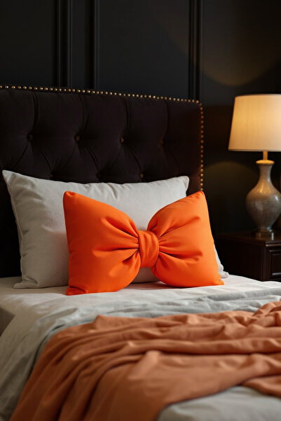 FARCY Bow-Shaped Decorative Pillow with Inner Filling Bow Ribbon Pillow Throw Pillow Cushion