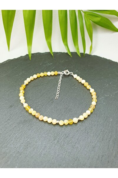 Abundo Bratara din opal galben si argint 925, 17 cm