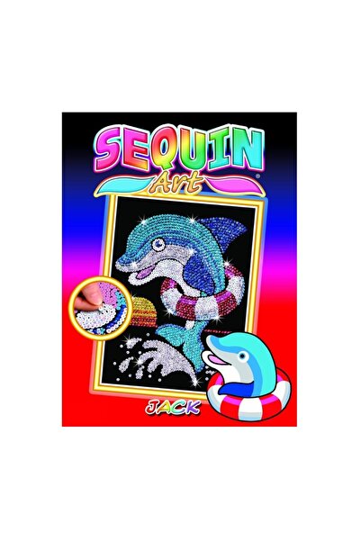 Sequin Art Creative Set Red - Jack the Dolphin, 34x25cm,