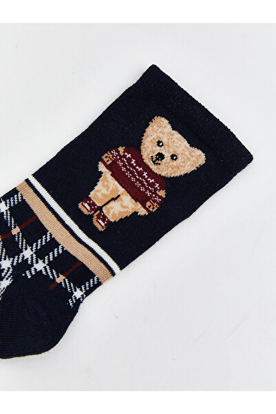 LC Waikiki Özmarka New Season Bear Teddy Printed Women's Socks