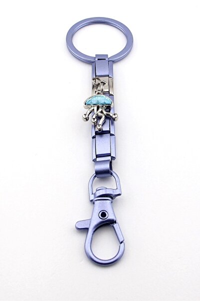 Solfera Jellyfish Ocean Reef Purple Stainless Steel Charm Bag Ornament Keychain Ky097