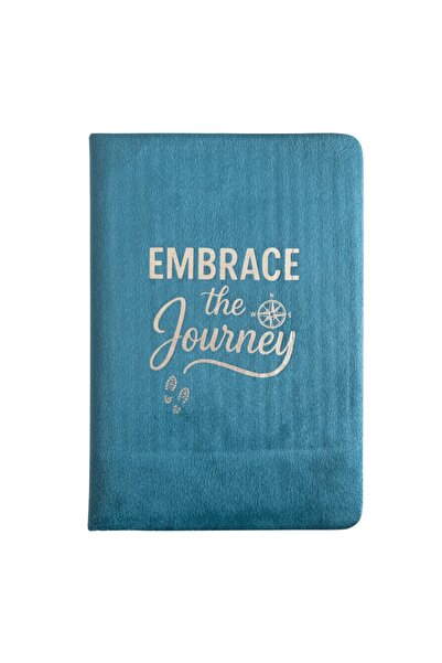 Cotomag Βελούδινη Ατζέντα 80 Σελίδες Μπλε – Αγκαλιάστε το Ταξίδι – Δημιουργικό Σημειωματάριο για Σημειώσεις και Σκέψεις