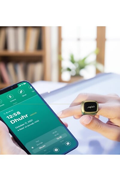 Denx Smart electronic prayer beads ring with digital display – prayer counter + app sync – stylish design