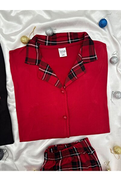 Lena Homewears Daily Comfortable Lover Couple Long Sleeve Pajama Set (Set of 2)