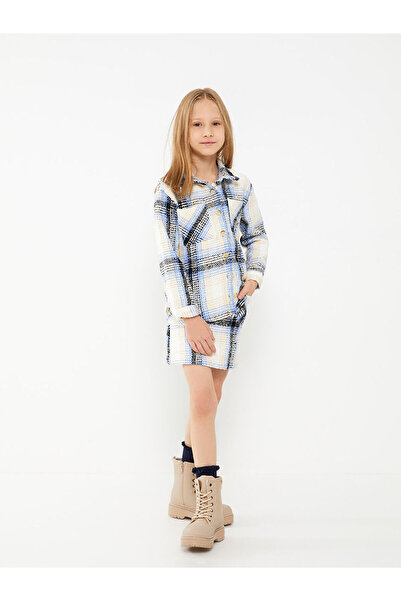 LC Waikiki Карирана момичешка пола с ластик на талията