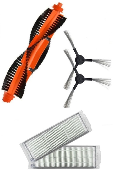 Rovexa Set de perii laterale negre compatibile cu Mi Robot Vacuum MopP STYJ02...