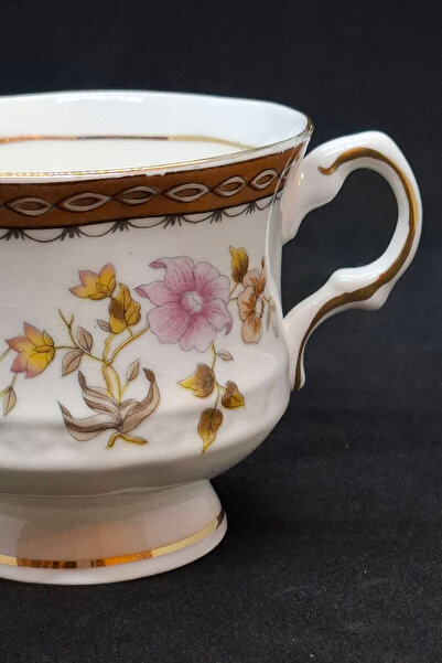 ABBETC Balmoral Castle Bone China Brown Single Coffee Cup 130 ml