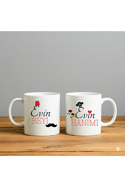 Dekor Housekeeper-Housewife Printed 2-Piece-Gift Ceramic Mug Cup