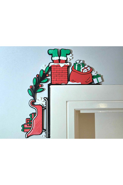 genomera زينة زاوية الباب ومفتاح الإضاءة بتصميم عربة سانتا كلوز