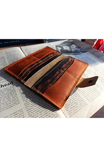 Mahfuz Cutting to Stitching Fully Handcrafted Real Leather Wallet 12 Cards 2 Compartments Space (19.4Cm*8.5Cm) Nul3