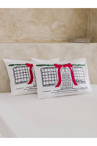 LC Waikiki Özmarka Нов сезон Коледна тематика Комплект от 2 калъфки за възглавници, 50x70 cm