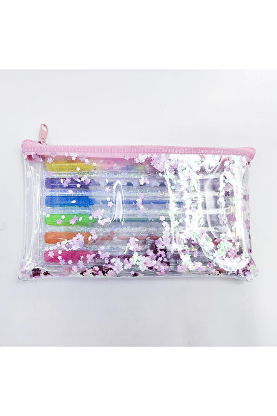 Hello Kitty Set of 6 gel pens with pencil case