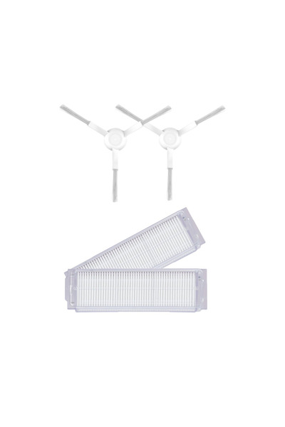 ROPALDE Xiaomi S10 (B106Gl) Robot Vacuum Cleaner Compatible 2Pcs Hepa Filter- 2Pcs Side Brush Spare Parts Set