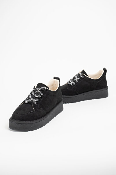 Munshoes Γυναικεία παπούτσια Puffy Lace-up Suede
