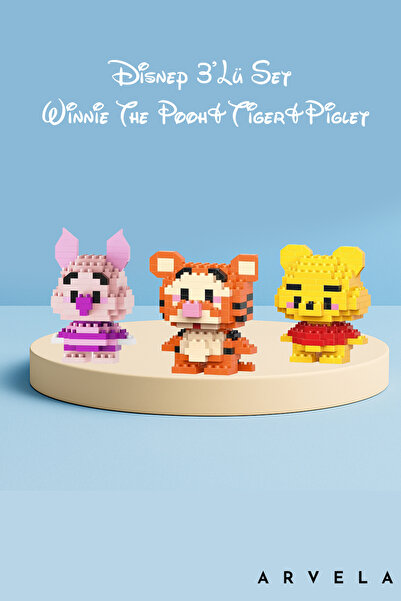 Arvela Disney 3’lü Mini Blok Set – Winnie The Pooh + Tigger + Piglet