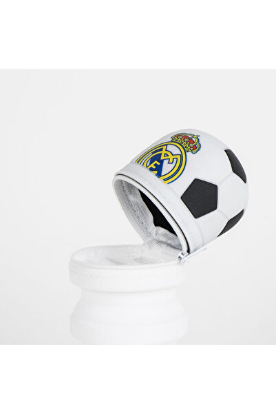 Real Madrid White silicone pencil case with 1 compartment, unequipped
