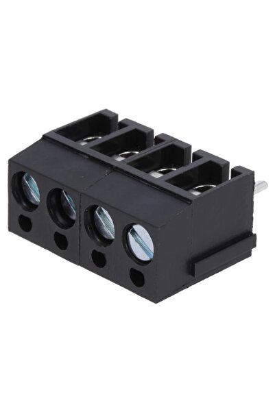 OEM 4-contact PCB connection strip at 90° angle 5mm 4 tracks max.2.5mm2 black DEGSON ELECTRONIC