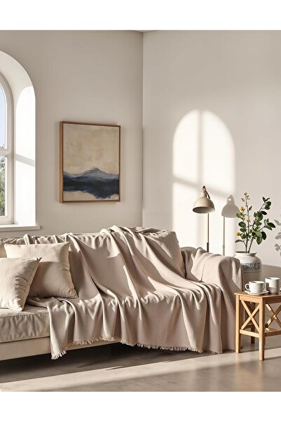 BOHORIA 100% Pure Cotton Blanket, Bohoria, OEKO-TEX, for sofa, armchair and bed, 200x230 cm