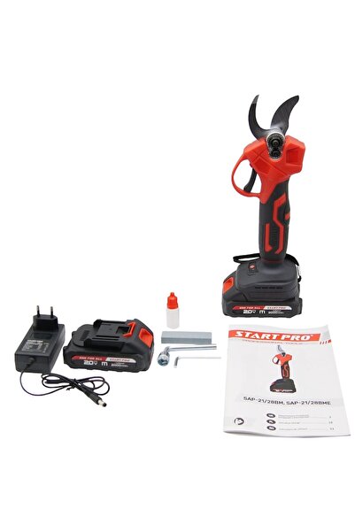 StartPro Cordless electric garden shears, SAP- 21/28BME, 20V, 2000mAh battery, motor