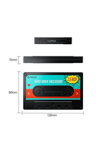 Orico Rack SSD/HDD USB3.0 2.5" SATA max. 5Gbps 2580U3-V1-BK negru