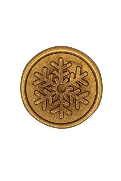 ARTIZAAR Stampila sigilu ceara, model Snowflake I, stampila de craciun, 25 mm