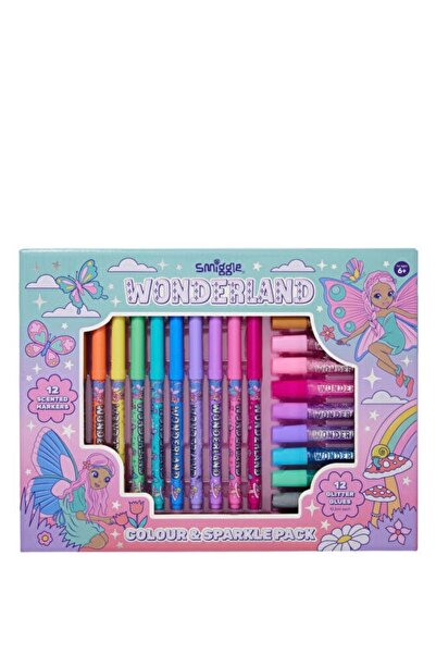 SMIGGLE Wonderland Kokulu Keçeli Kalem ve Simli Yapıştırıcı Seti
