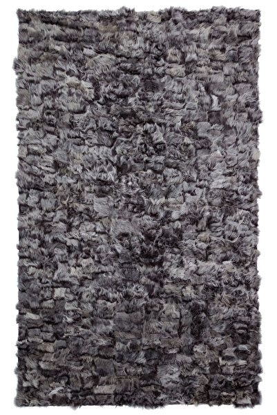 Neşem Halı Boutique Toscana TSC Plain Antrasit Naturel kuzu kürkü ile üretile...