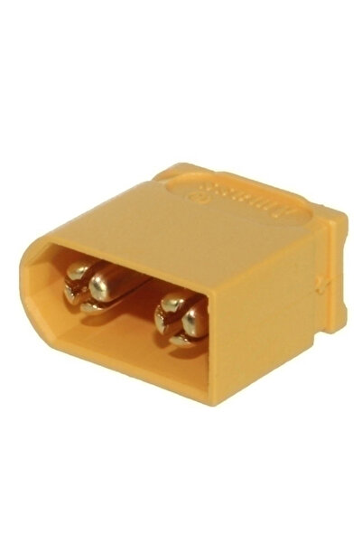 AMASS Mufa alimentare DC XT60 tata 30A 2 pini pe cablu lipire galbena XT60U-M