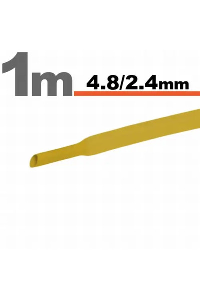 OEM Κίτρινος θερμοσυστελλόμενος σωλήνας μήκους 4,8 /2,4 mm 1m