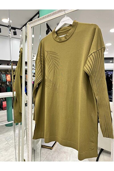 MRM MERAM BUTİK Adn Palmier Mercerized Tunic - Oil Green - 2