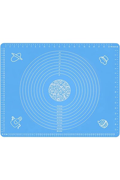 awwaline Food-grade silicone mat awwaline, blue, high temperature resistant, ideal for kneading dough, 65 x 4