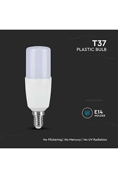 V-TAC Bec LED T37 E14 7.5W 660lm 6500K alb rece SKU-21269