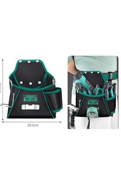 OEM GREENER Professional Tool Bag, Oxford 1680D, 5-Layer, Water-Resistant, Belt, Comfortable