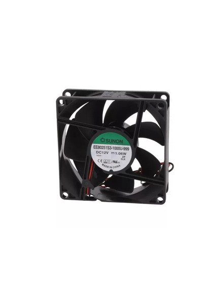 sunon Ventilator DC axial 12VDC 80x80x25 mm 55.77m 3/h 28dBA 2600rot/min 24AWG EE80251S3-1000U-999