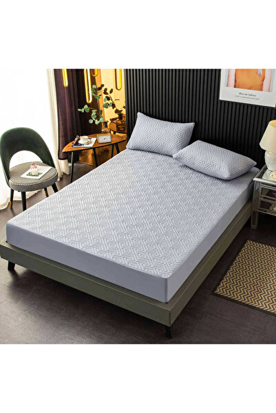 OEM Set Husa Protectie Saltea, Matlasata din 3 piese din Bumbac 100%, Impermeabila