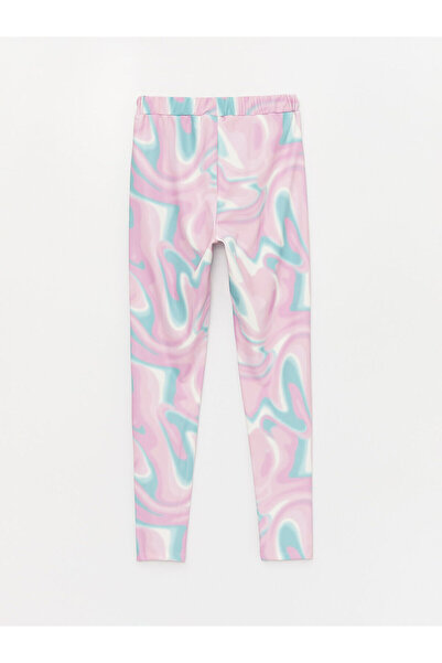 LC Waikiki Mixed Elastic Waist Batik Patterned Girls' Leggings