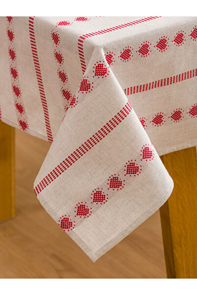 LC Waikiki Peak New Season Heart Embroidered Tablecloth 150X200 cm