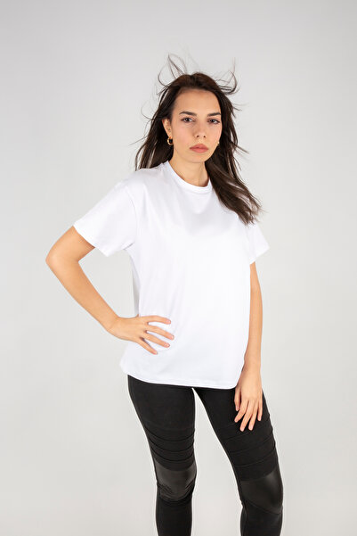 BASQ BASICS Kadın Bisiklet Yaka Loose Fit T-shirt