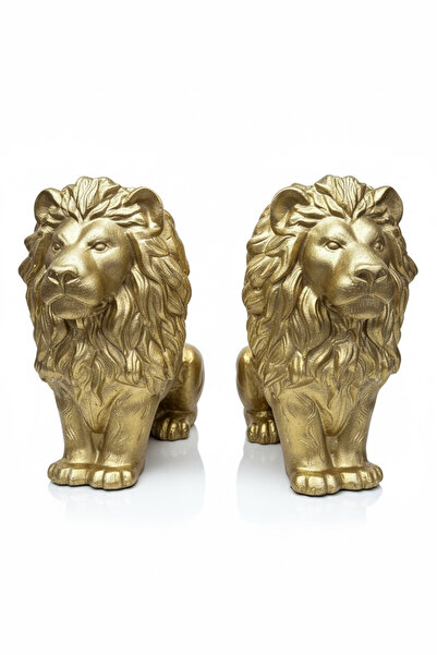 magnocandles Aslan Biblo Gold Galatasaray Altın renk 2’li 10x10 cm