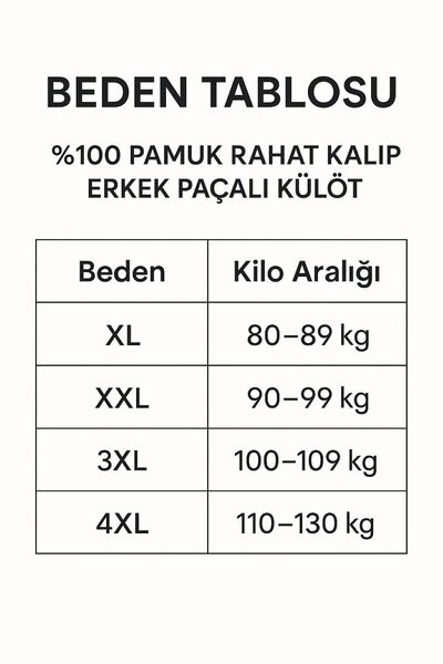 enmodaiçgiyim 5 Pieces Black 100% Cotton Comfortable Cut Men's Long Underwear Boxer