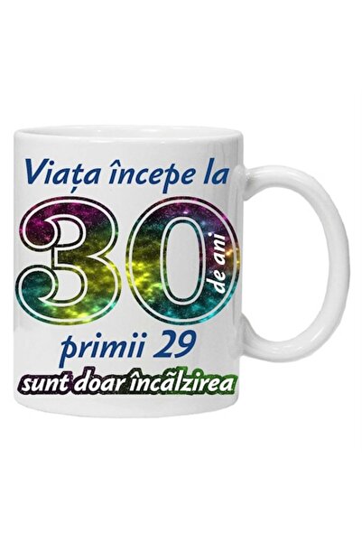 CRD PRINT Personalized mug 'Life begins at' - 30 years, CRD PRINT, 330 ml, white