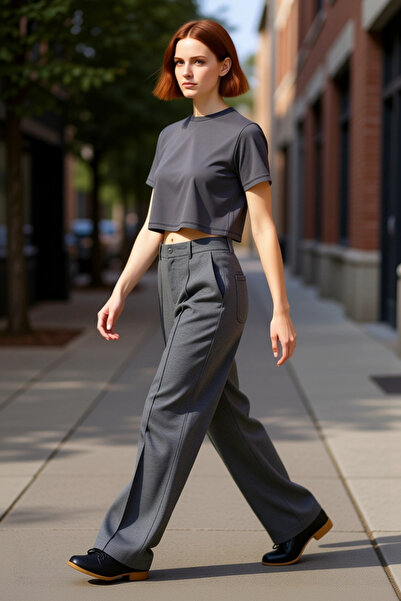 PayBuy Ženske Visok struk široke nogavice Pleteno pantalona funkcionalne, izd...