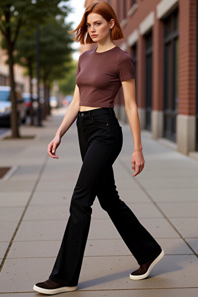 PayBuy بنطلون جينز نسائي عالي الخصر ذو جودة متينة ووظيفية ومريح وجمالي ورياضي