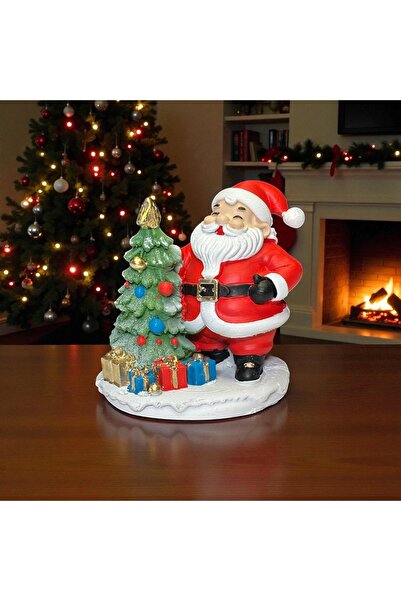 biblo home Tablalı Noel Baba Çam Ağaçlı Yılbaşı Biblo