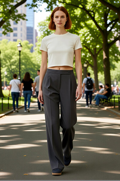 PayBuy Women Wide Leg High Waist Woven Pants Functional Durable Quality Comfortable Modern