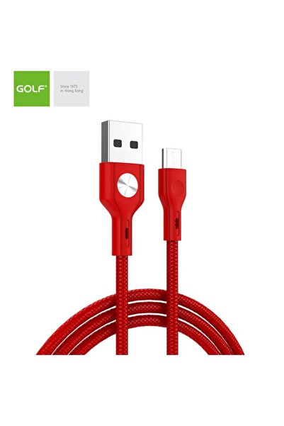 Golf Cablu USB la micro USB CD Leather 3A 1m rosu GC-60m